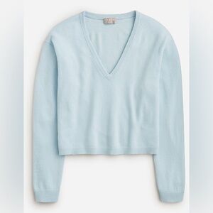 J Crew Cashmere relaxed cropped V-neck sweater